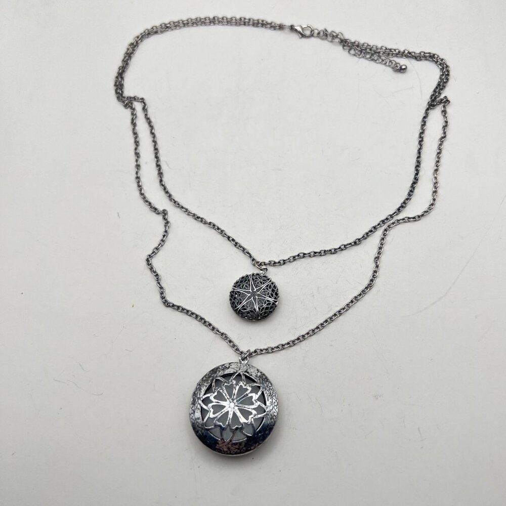 Aromatherapy Diffuser Double Locket Necklace 18" … - image 2